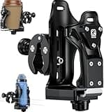 Kewig Anti-Theft Motorcycle Cup Holder, Extra Large Adjustable Size Bike Water Bottle Holder for 1.95 – 3.6" Diameter Bottles, Motorcycle Drink Holder for Stroller, Moto, Bicycle, Scooter, Wheelchair