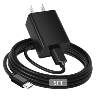 Replacement Amazon Fire TV Stick Charger for Amazon Fire TV Stick 10W Fast Charger Adapter with 5FT USB A to Micro USB Cable Cord