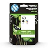 HP 63 Black/Tri-color Ink Cartridge (2-pack) | Works with HP DeskJet 1112, 2130, 3630 Series; HP ENVY 4510, 4520 Series; HP OfficeJet 3830, 4650, 5200 Series | Eligible for Instant Ink | L0R46AN