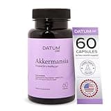 Datum Labs Akkermansia Muciniphila Probiotic + Prebiotic Supplement - Increases GLP-1 Production, Delayed Release, Third-Party Tested, Shelf Stable, 1Bn CFU (60 Acid-Resistant Capsules)