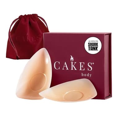 CAKES Body® sticky Triangle Nipple Covers for Women - Silicone Nipple Covers With an Adhesive-free nip nook™ Honey/Original