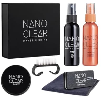 Nano Clear Watch Cleaner & Scratch Remover 2.1. Watch Cleaner Solution, 2 Oz. Watch Renewal. Watch Polish, Microfiber Cloth, Matte Sponge, Cleaning Brush – Watch Cleaning Kit & Repair Kit Accessories