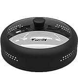Microwave Cover for Food, Silicone and Glass Splatter Guard Lid for 6–7–8–9-10-11-12 inch Plates & Bowls. By EZY ACTIVE.