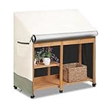 Osileyo Outdoor Garden Potting Bench Table Cover with Split Zipper,Heavy 600D Duty Waterproof Anti-UV All Weather Protection,47" x 20" x 47" -Beige