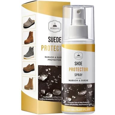 BERIOVE Suede Protector Spray for Shoes: Waterproof and Stain Repellent, Colorless & Long-Lasting Protection for Boots, Jackets, Bags, Hats 150ml