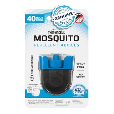 Thermacell Rechargeable Mosquito Repeller Refills; Advanced Repellent Formula Provides 20 Foot Protection Zone; Compatible with Thermacell E-Series & Radius Only; No DEET, Spray or Flame