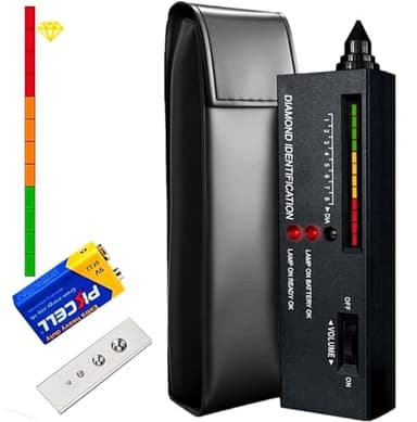 Diamond SE Tester- Professional Diamond & Moissanite Detector, 2-Second Results with LED/Sound Alert, Portable Gemstone Tester for Jewelry, Pawn Shops, Home Use (Includes Case & Batteries)