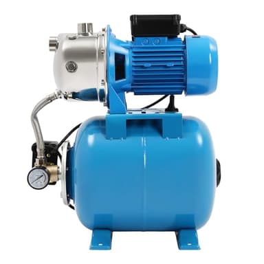 1HP Shallow Well Pump with Pressure Tank, 793GPH Irrigation Jet Pump, 110V Automatic Water Pumps Booster System Max. Head 147.64ft for Garden Lawn Farm Home (Blue, 1 Hp)