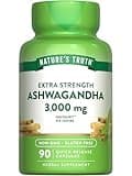 Nature's Truth Ashwagandha Capsules | 3000mg | 90 Count | Extra Strength | with Black Pepper | Non-GMO & Gluten Free Supplement