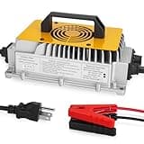 58.4V 18A LiFePO4 Battery Charger Lithium Golf Cart Battery Charger for 48V Lithium Iron Phosphate LiFePO4 Battery with Alligator Clip Waterproof IP65