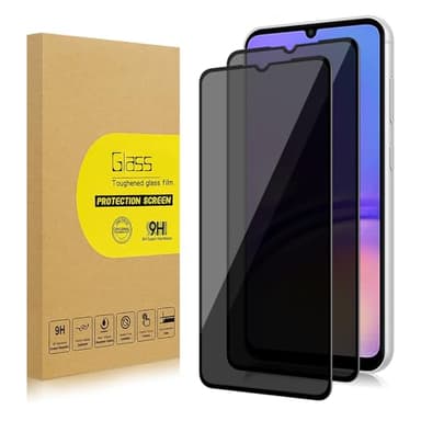 Lokyoo 2 Pack Privacy Screen Protector for Samsung Galaxy A05/A05S [Anti-Spy Tempered Glass], Ultra HD, Anti-Scratch, Bubble-Free, Easy Install 9H Protective Glass for Galaxy A05/A05S