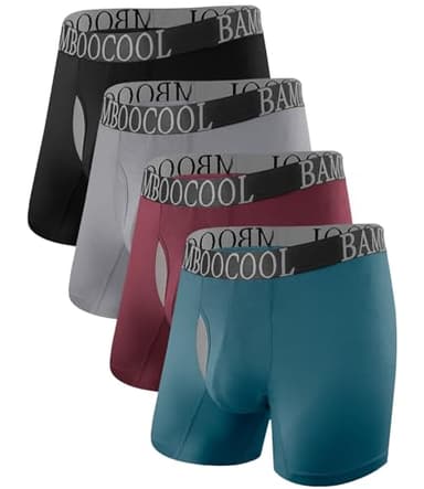 BAMBOO COOL BreezeBoo Men's Ultra Breathable Underwear Mesh Boxer Briefs with Lightwight Wasitband,No Ride Up,Multipack