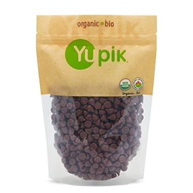 Yupik Organic 55% Pure Dark Chocolate Mocha Chips - 1000 Ct, 1 lb, Made With Roasted Ground Coffee, Vegan, GMO-Free, Vegetarian, Gluten-Free, Lactose Free, Brown, Pack of 1