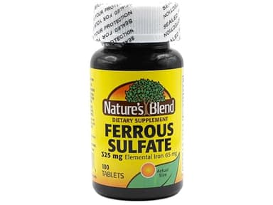 Nature's Blend Iron Ferrous Sulfate 325mg BPK, Assorted, tablets, 100 Count
