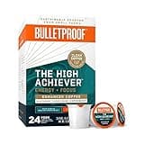 Bulletproof The High Achiever Single-Serve Pods, 24 Count, Medium-Dark Roast Enhanced Coffee with Lion's Mane Mushroom, B Vitamins, and Adaptogens for Energy and Focus
