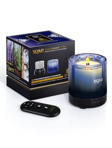 Smart Scented Candle with Timer,One-Touch Ignition & Extinguish with Remote, Natural Soy Wax Birthday Gifts for Women Mom, House Warming Gifts New Home Decor(Blue Sky Series)