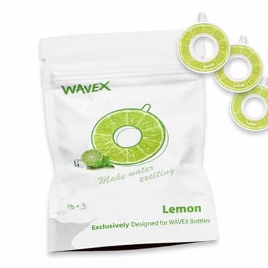 3-Pack Lemon Aroma Scent Pods, Only for WAVEX Scent-Powered Water Bottles –Zero Sugar and Additives, Calorie-Free Hydration – Each Pod Lasts Up to 7L–Refill Scent Rings (Not a food or drink)