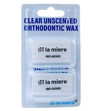 LA MIERE 2 Boxes Pre-Cut Food Grade Dental Wax Orthodontic Wax Braces Wax Shield Lips & Gums Dental Teeth Braces Wearer Unscented