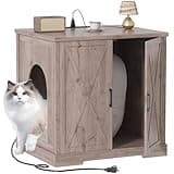Gitelsnour Litter Robot Enclosure, Large Litter Robot Cabinet, Self Cleaning Litter Box Enclosure with Charging Station, XL XXL Hidden Automatic Litter Robot Furniture, Rustic Gray GCLB004SG