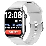 COCO Bluetooth Smartwatch BT2 for Seniors Men and Women, Personal Emergency PERS, Health Monitor, Heart Rate, Blood Oxygen Measuring, Fall Detection, Medication Reminder, Black (Silver)