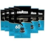 Lavazza Decaffeinato Ricco Espresso Dark Roast Capsules Compatible with Nespresso Original Machines Blended and roasted in Italy, Decaffeinated with sweet, Rich flavor, 10 Count (Pack of 6)
