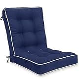 Favoyard Rocking Chair Cushion Set, Indoor & Outdoor Rocker Cushions, Water Resistant Seat Cushion Set for Patio Furniture 3-Year Color Fastness Chair Pads with Ties, Blue