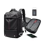 Airpack Backpack with USB Charging Port,Vacpack Backpack with Removable Vacuum Bag, Air-back with Lock and Pump, Laptop Backpacks with Compression Bag for Travel