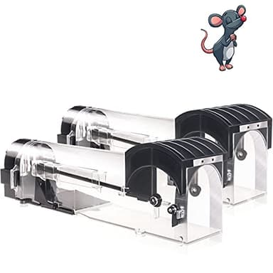 Humane Mouse Traps, 12 inches Enlarged No Kill Rat Live Traps for Chipmunks, Reusable Catch and Release Mice, Pet and Children Friendly Mouse Trap That Work