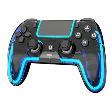 BETMI Wireless Controller for PS5, Pro/Slim/MAC/Steam Deck/PC, Hall Effect Joystick, Dual Vibration/Marco/Turbo, 3.5mm Jack, 6-Axis, Mute Key, LED Gamepad with Speaker (4 Lighting Effects, 9 Light Colors)