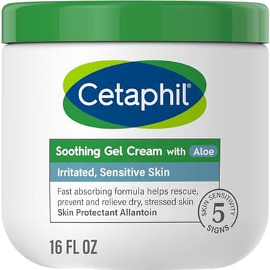 Cetaphil Soothing Gel-Cream with Aloe Instantly Soothes and Hydrates Sensitive Skin, Fragrance and Paraben Free, 16 oz