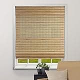 ARLO BLINDS Sheer Bamboo Roman Shades with Valance - Tuscan, 34" W x 60" H - Light Filtering Cordless Blinds for Interior Windows - Real Natural Bamboo Material - Mounting Hardware Included