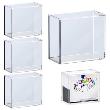 Kisbox 4 PCS ETB Protector Case, 5mm ETB Acrylic Display Case, Clear Ultra Acrylic Boxes for Display Compatible with Elite Trainer Box, Dustproof and Waterproof Display Box