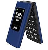 Plum Flipper 4G Volte Unlocked Flip Phone ATT Tmobile Consumer Cellular 2022 Model - Blue