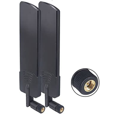 5G Antenna Foldable 600-6000Mhz 12dbi Omni Antenna 5G LTE SMA Male WiFi 3G 4G GSM Aerial High gain Compatible with Verizon T-Mobile Router, Hotspot Gateway, Cellular Trail Camera IoT Devices Pack of 2