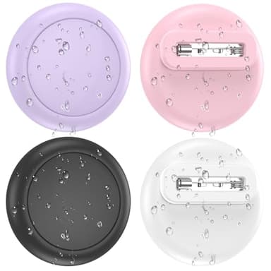 for AirTag Holder for Kids, Compatible with Apple AirTag 1 & 2nd Gen, 4-Pack Waterproof Hidden Air Tagholder with Safety Pin Discreet Toddler Airtag Clip for Clothing, Backpack & Dog Collar