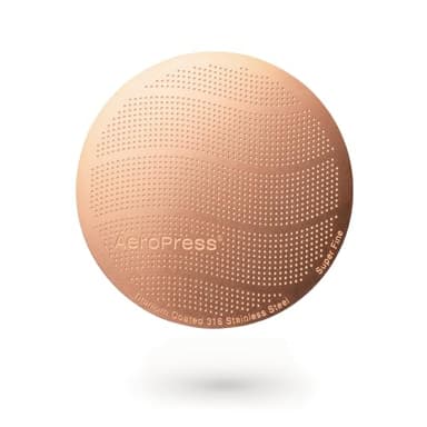 AeroPress Gold Tone Stainless Steel Reusable Filter – Durable Metal Coffee Filter, Sustainable, Eco-Friendly, Travel-Friendly, Fits Standard AeroPress Manual Coffee Makers