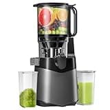 Cold Press Juicer,5.8" Extra Large Feed Chute Fit Whole Fruits & Vegetables,350W Slow Masticating Juicer Machines,Easy to Clean,High Juice Yield