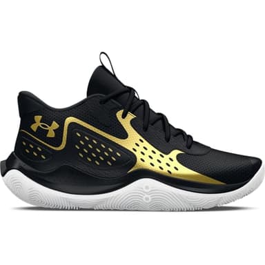 Under Armour Unisex Jet '23, (001) Black/Metallic Gold/Metallic Gold, 10.5, US