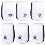 6 Pack Ultrasonic Insect Repeller, Electronic Insect Mouse Repellent, Indoor Pest Repellent Ultrasonic Plug in for Cockroaches, Mice, Spiders, Ants, Bugs, Mosquitoes, Pest Defence for House, Kitchen