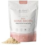 BLUEBIRD PROVISIONS Beef Bone Broth Protein Powder - Grass Fed Beef Protein Powder - Collagen Rich Bone Broth Powder for Humans - Pasture Raised Carnivore Protein Powder - Low Sodium Bone Broth Beef