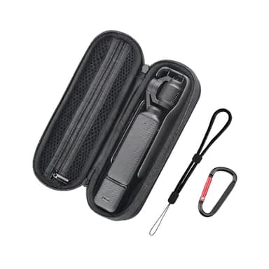 Flymile Carrying Case for DJI OSMO Pocket 3, Portable Nylon Storage Small Protector Hard Bag for Xtra Muse, Pocket 3 Protective With Carabiner & Wrist Strap Accessories(Black)