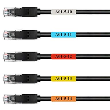 Mr-Label Self-Laminating Wrap Around Cable Labels – Letter Sheet Laser Printer Only – for Wire Marking Identification (25 Sheets (800 Labels), 5 Assorted Color)