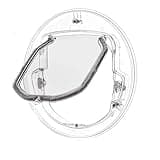 Pet Door for Glass Window,Cat Flap Door, 4 Way Locking Cat Doors, Small Pet Door for Cats, Small Dogs, Puppy and