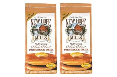 Multigrain Whole Wheat Pancake Mix by New Hope Mills - Sugar-Free & Fiber-Rich - Delicious Breakfast Solution for Health-Conscious Foodies - 32 oz (2)