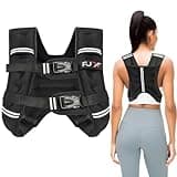 FUFF Weighted Vest 15lb Weights with Reflective Stripe, Weighted Vest for Men Women Strength Training Running Walking Jogging