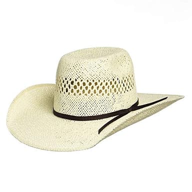 M&F Western Products TWISTER Kids Vented Cattlemans Crease Straw Hat Ivory L