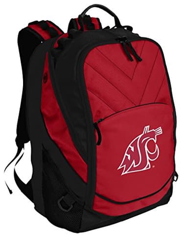 Broad Bay Washington State Backpack Official WSU Laptop Computer Bags (Red)