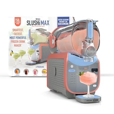 Ninja SLUSHi Max XXL Smart Frozen Drink Maker | Top Performance & Smart Technology, Party-Size 150oz Capacity, No Ice Needed, 6 Programs, Ideal Temp & Texture up to 12 hours | Peach FS605