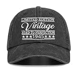 Rybicag 80th Birthday Gifts for Him Her, 1945 for 80 Year Old Men Women Vintage Hat