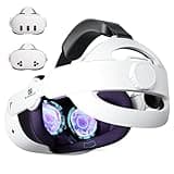 Saqico Head Strap for Meta Oculus Quest 3S/ Quest 3, Pressure-Free Elite Strap Accessories Replacement, Adjustable Headband Soft Cushion VR Headset Enhanced Comfort & Balanced Fit for Longer Immersion